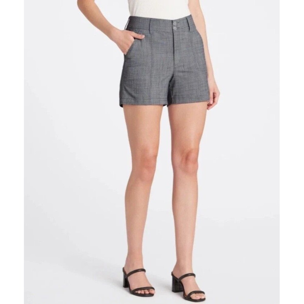 Democracy Ab Solution Skyrise Trouser Shorts Women 10 Indigo Blue LightweightNEW